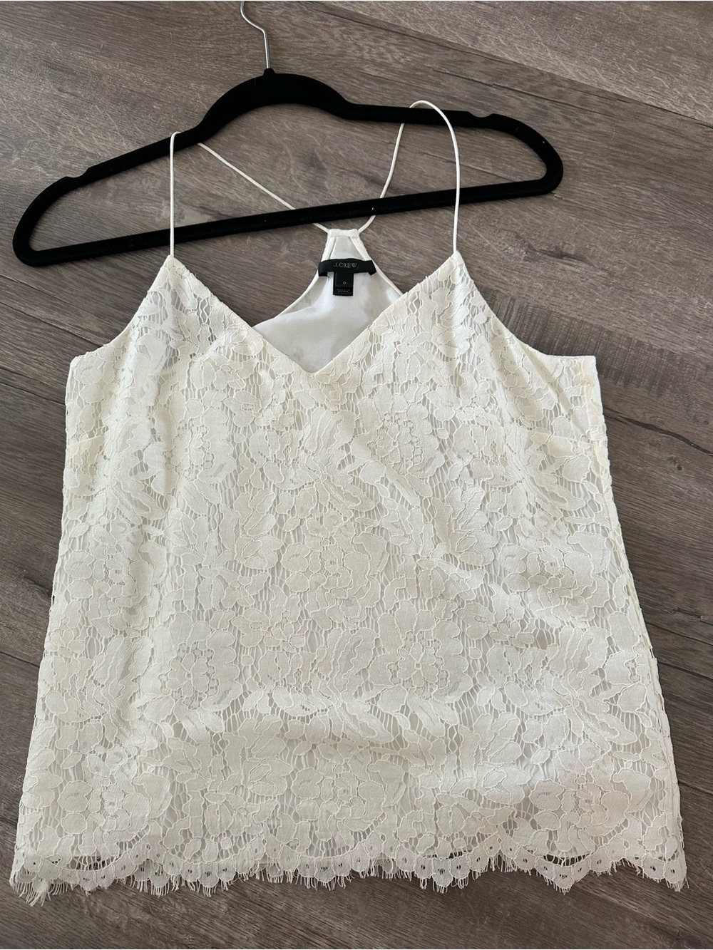 J. Crew Ivory Lace Spaghetti Strap Camisole